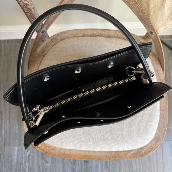 Tory Burch Lee Radziwill Small Grommet Leather Double Bag - Picture 13 of 14